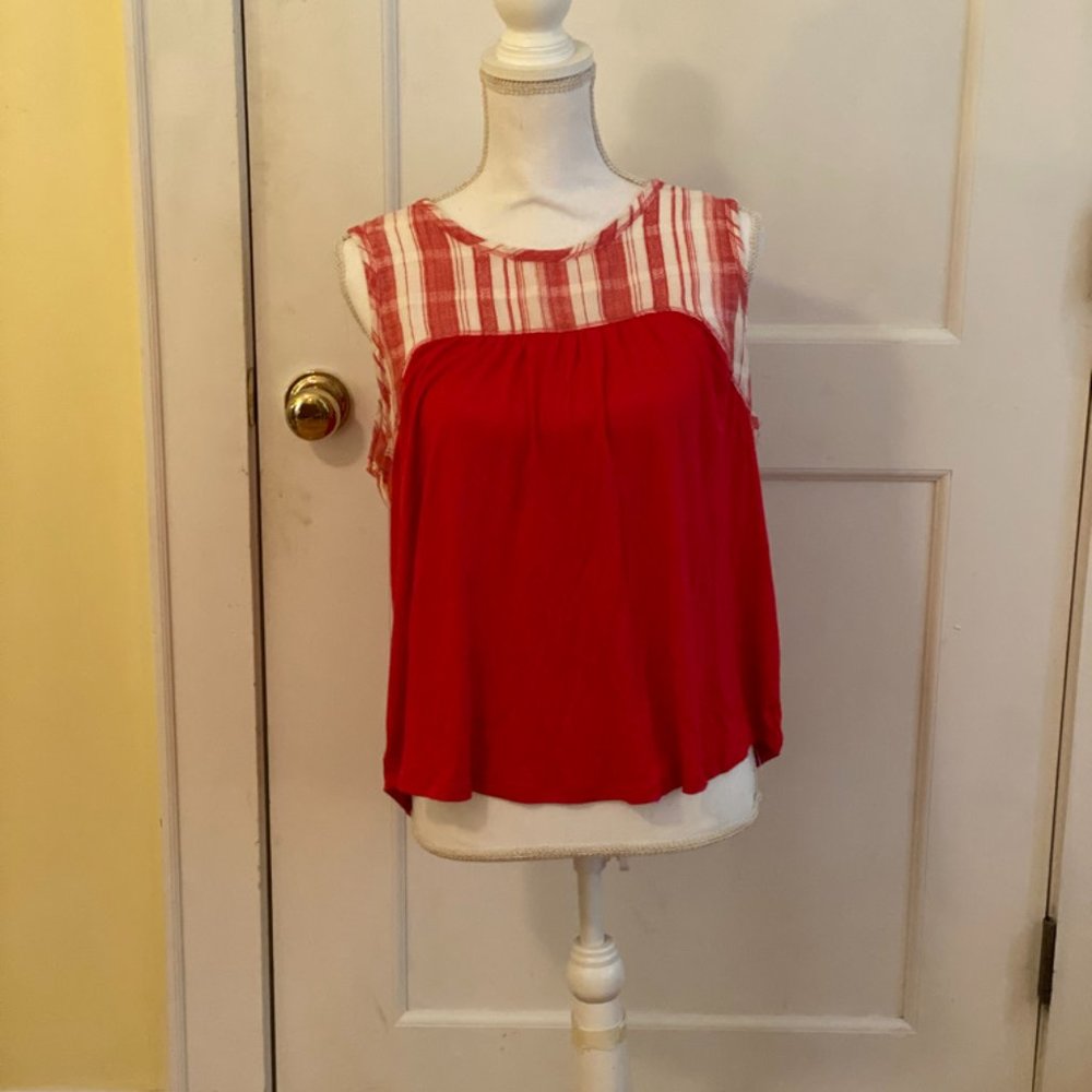 Red Tank Top with Open Back